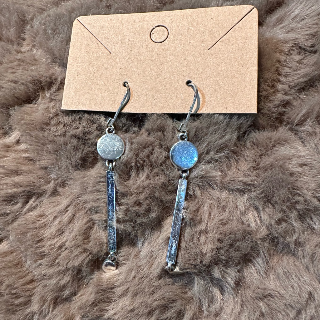 Silver Tone Dangle Earrings